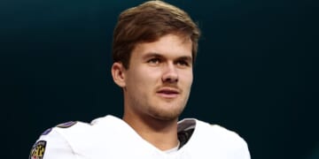 Tyler Loop #33 of the Baltimore Ravens, seen in an Oct. 30 photo, said, "God’s got my back."