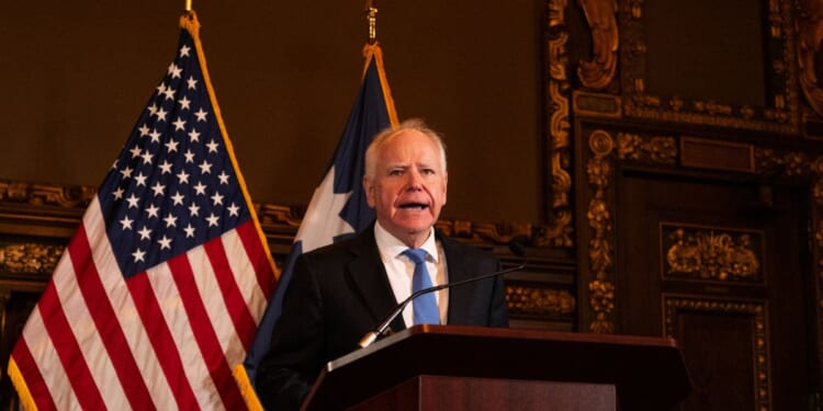 Minnesota Gov. Tim Walz speaks during a press conference at the State Capitol building on Jan. 5, 2026, in St. Paul, Minnesota.