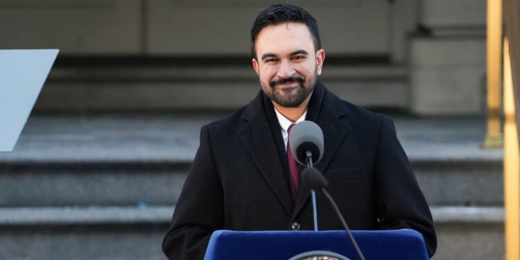 New York Mayor Zohran Mamdani speaks at his ceremonial inauguration as mayor at City Hall on Jan. 1, 2026, in New York City.