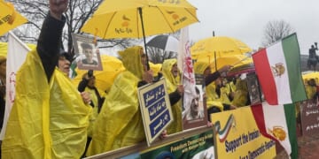 American protesters brave D.C. chill to call for Iranian regime change