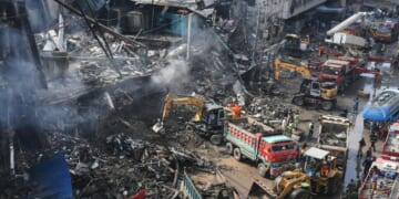 Karachi mall fire death toll climbs to 23 as rescuers search for dozens missing