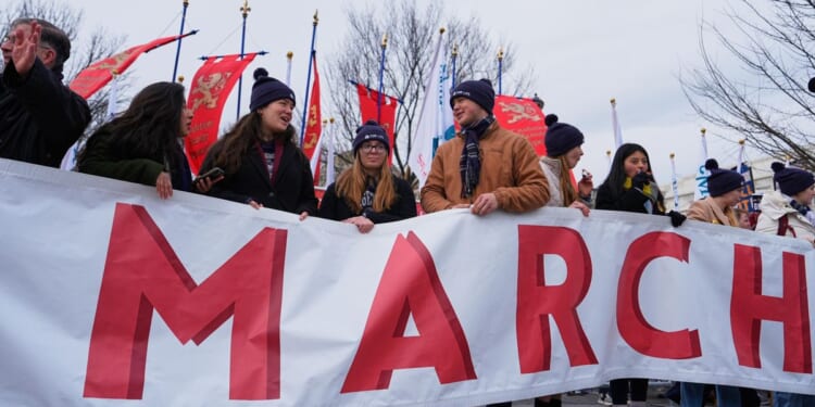 March for Life: Sean Salai with Dr. Ingrid Skop of the Charlotte Lozier Institute