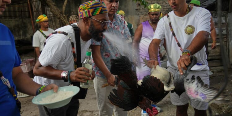 Cuba's Santeria community offers gifts, asks deities for peace and spiritual healing