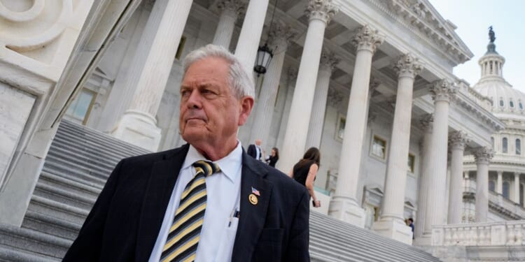 Rep. Ralph Norman, a Republican from South Carolina, walks down the steps of the House of Representatives at the U.S. Capitol Building on July 23, 2025, in Washington, D.C.