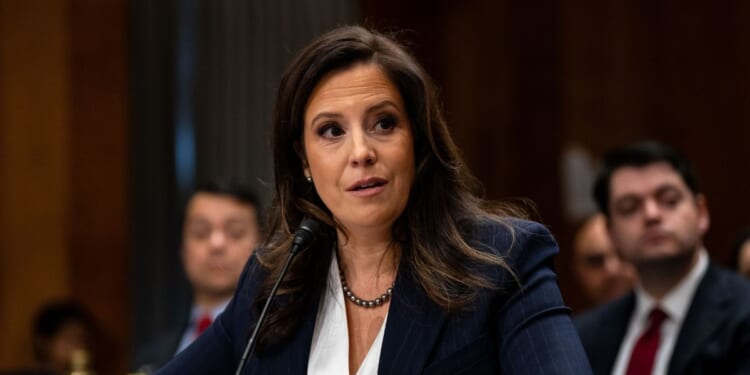 Rep. Elise Stefanik testifies before the Senate Foreign Relations Committee on her nomination to be Ambassador to the United Nations on Capitol Hill on Jan. 21, 2025, in Washington, D.C.