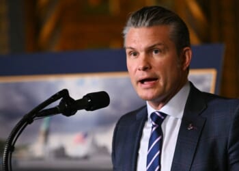 Secretary of War Pete Hegseth speaks about the U.S. Navy's new Golden Fleet initiative, unveiling a new class of warships, at Mar-a-Lago in Palm Beach, Florida, on Dec. 22, 2025.