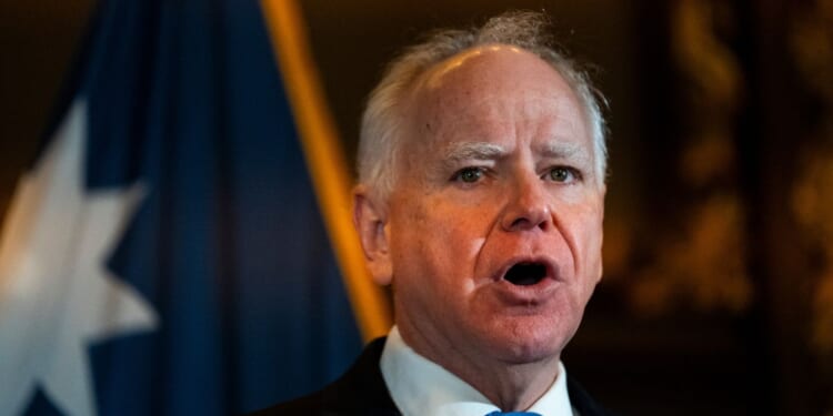 Minnesota Gov. Tim Walz speaks during a news conference at the State Capitol building on Jan. 5, 2026, in St. Paul, Minnesota.