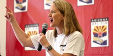 The Arizona Senate voted to call on Arizona Attorney General Kris Mayes, seen in a 2024 photo, to resign over her controversial remarks.