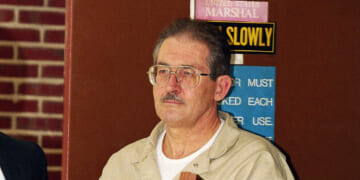 Former CIA agent Aldrich Ames leaves federal court after pleading guilty to espionage and tax evasion conspiracy charges on April 28, 1994, in Alexandria, Virginia.