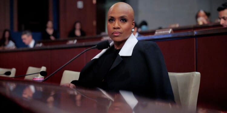 Rep. Ayanna Pressley listens to testimony from Minnesota lawmakers about fraud investigations in their home state during a hearing of the House Oversight and Government Reform Committee at the U.S. Capitol on Jan. 7, 2026, in Washington, D.C.