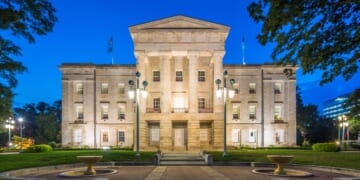 The North Carolina State Capitol Building in Raleigh, North Carolina.