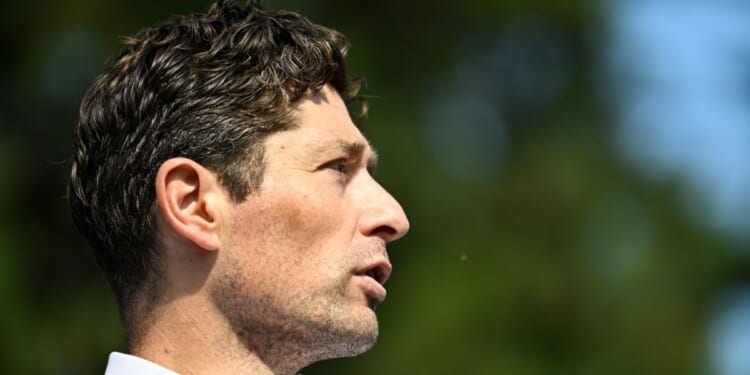 Minneapolis Mayor Jacob Frey speaks to the media following a mass shooting at Annunciation Catholic School on Aug. 27, 2025, in Minneapolis, Minnesota.