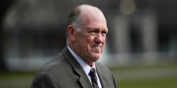 White House "Border Czar" Tom Homan speaks to the press outside the West Wing of the White House in Washington, D.C., on Jan. 14, 2026.