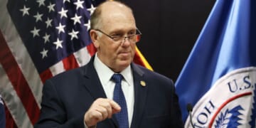 Border czar Tom Homan speaks during a news conference Thursday about ongoing immigration enforcement operations in Minneapolis, Minnesota.