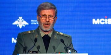 Iranian Maj. Gen. Amir Hatami attends the VII Moscow Conference on International Security MCIS-2018 in Moscow on April 4, 2018.