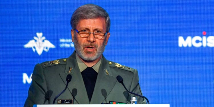Iranian Maj. Gen. Amir Hatami attends the VII Moscow Conference on International Security MCIS-2018 in Moscow on April 4, 2018.