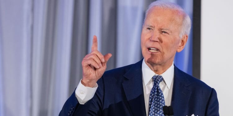 Former President Joe Biden, seen in an October photo, had the audacity to weigh in on Immigration and Customs Enforcement officers who are dealing with the problem his administration created.