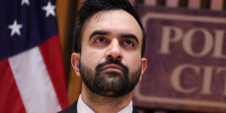 New York mayor Zohran Mamdani looks on at a public safety-announce at New York City Police Department headquarters in New York City on Jan. 6, 2026.