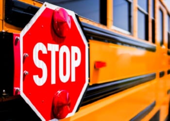 Photo illustration of a school bus.