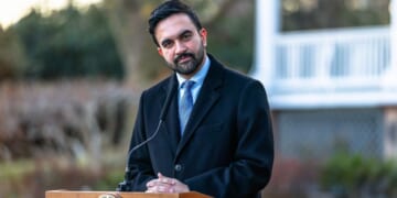 Mayor Zohran Mamdani speaks at a news conference during moving day at Gracie Mansion on Jan. 12, 2026, in New York City.