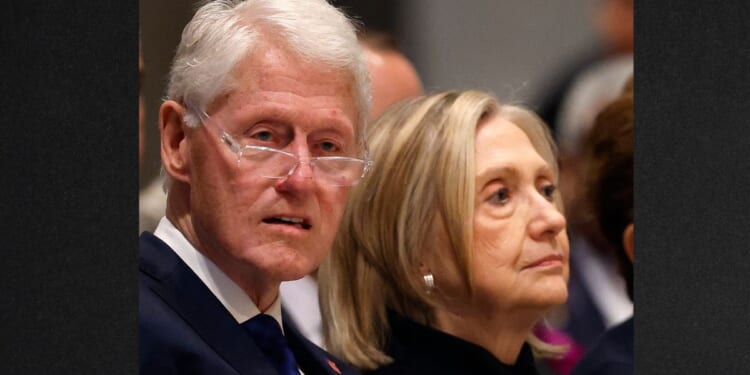 Former President Bill Clinton and his wife, former Secretary of State Hillary Clinton, are seen in a May photo. Bill Clinton is in hot water with Congress for failing to show up to a deposition regarding convicted sex offender Jeffrey Epstein.