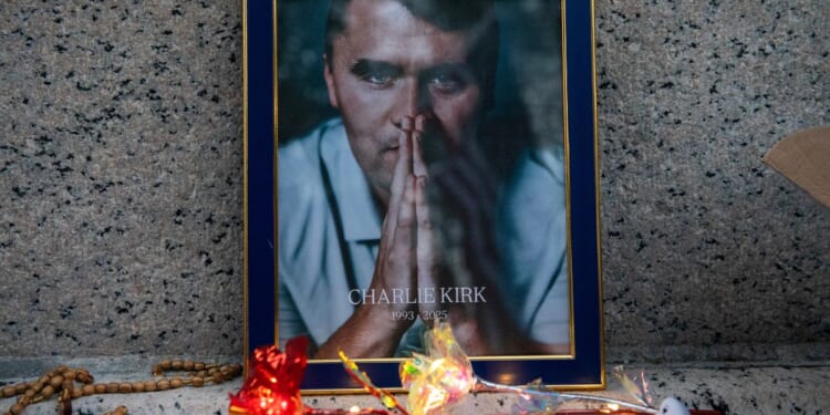 A vigil for Charlie Kirk in Boston, Massachusetts, on Sept. 18, 2025.