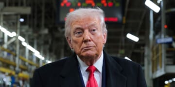 President Donald Trump tours the Ford River Rouge Complex on Jan. 13, 2026, in Dearborn, Michigan.