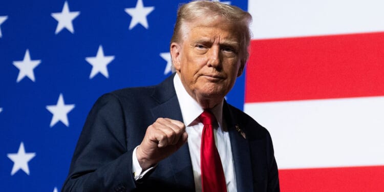 President Donald Trump departs after addressing senior military officers at Marine Corps Base Quantico in Quantico, Virginia, on Sept. 30.