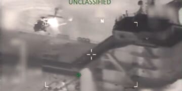 The U.S. Southern Command posted video of a helicopter hovering over the seized oil tanker M/T Sophia.