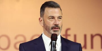 Jimmy Kimmel, seen in a file photo dated Oct. 29, once again lied to his audience Wednesday night to score political points against President Donald Trump's administration.
