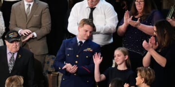 WATCH: Trump awards a U.S. Coast Guard with a medal for rescuing Texas flood victims
