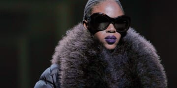 Kate Moss closes Demna's 1st Gucci show in a plunging gown and branded thong