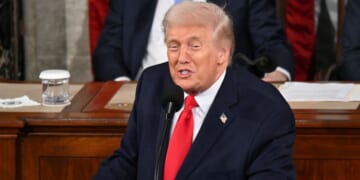 President Donald Trump delivers the State of the Union address in the House Chamber of the U.S. Capitol in Washington, D.C., on Feb. 24, 2026.