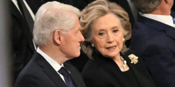 Former President Bill Clinton and former Secretary of State Hillary Clinton, seen in a 2025 photo, are giving depositions this week regarding their relationship with convicted pedophile Jeffrey Epstein.