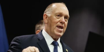 Border czar Tom Homan speaks during a news conference about ongoing immigration enforcement operations on Jan. 29, 2026, in Minneapolis, Minnesota.