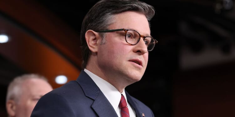 House Speaker Mike Johnson said Republicans are a hard “no” on ICE agents removing face masks.