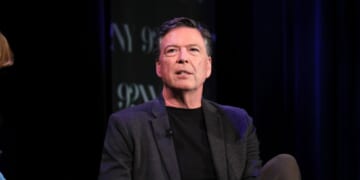 James Comey speaks onstage during Former FBI Director James Comey In Conversation With MSNBC's Nicolle Wallace at 92NY on May 30, 2023, in New York City.