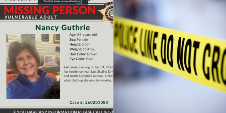 The Pima County Sheriff’s Department has issued a missing person alert, left, and established a crime scene for Nancy Guthrie, mother of "Today" show co-host Savannah Guthrie.