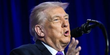 President Donald Trump speaks at the National Prayer Breakfast at the Washington Hilton in Washington, DC on Feb. 5, 2026.
