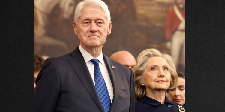 Former President Bill Clinton and his wife, former Secretary of State Hillary Clinton, attend the inauguration of Donald Trump in the Rotunda of the U.S. Capitol on Jan. 20, 2025, in Washington, D.C.