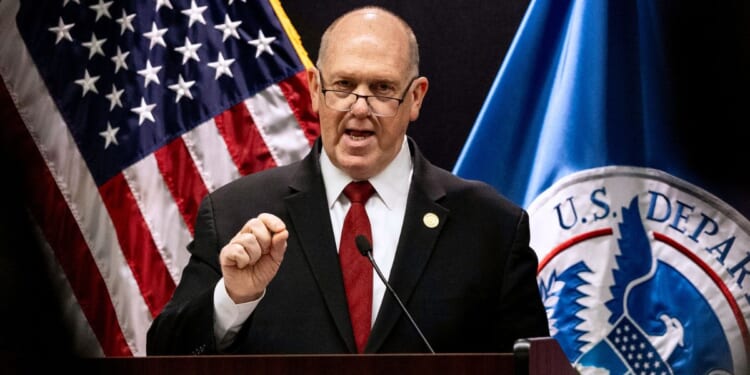 White House border czar Tom Homan speaks at a news conference Wednesday in Minneapolis, Minnesota. Homan announced that 700 immigration enforcement personnel would be withdrawn from Minnesota, effective immediately.