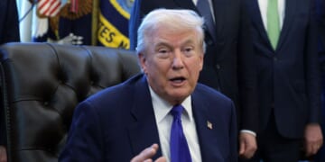 President Donald Trump speaks as he announces the creation of the U.S. strategic critical minerals reserve during an event in the Oval Office of the White House on Feb. 2, 2026, in Washington, D.C.
