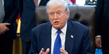 President Donald Trump, pictured in the Oval Office on Monday.