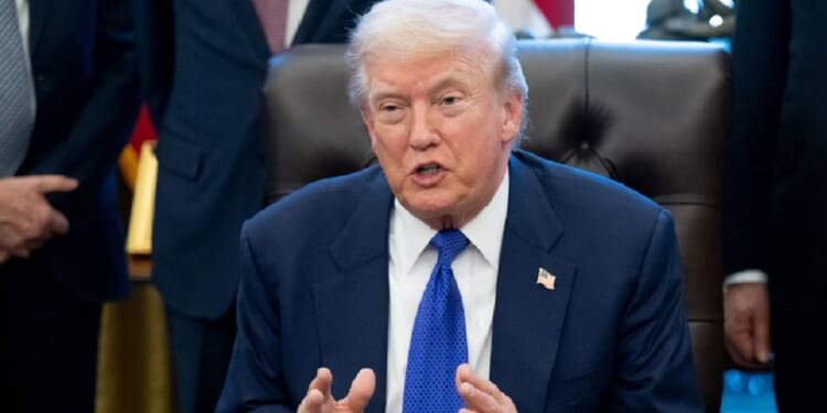 President Donald Trump, pictured in the Oval Office on Monday.