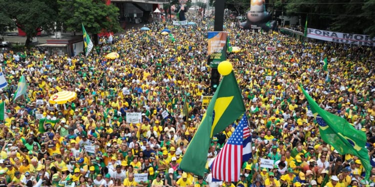 Supporters of Brazil's Bolsonaro rally across Brazil against Lula