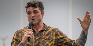 Republican congressional candidate Joe Kent speaks at a campaign event on Oct. 5, 2022, in Morton, Washington.