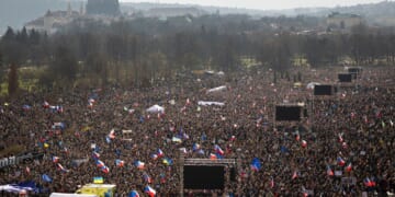 Tens of thousands of protesters rally in Prague against new government of Czech prime minister Babis