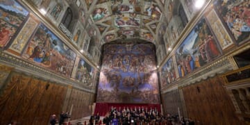 A rare look inside the Sistine Chapel for a private concert about angel encounters