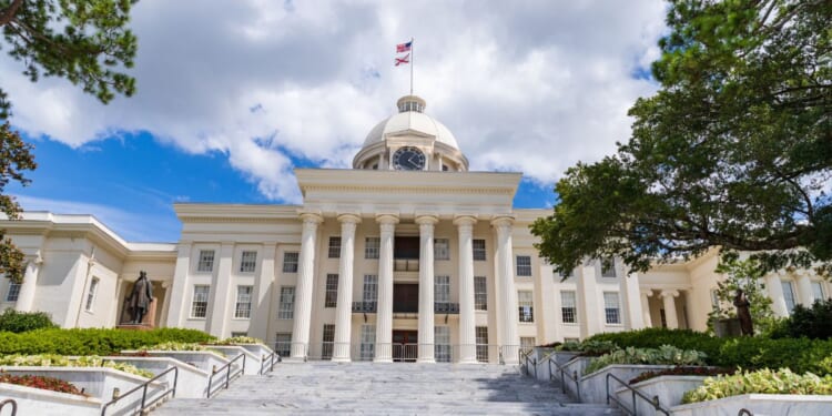 The Alabama State Capitol building in Motgomery, Alabama, on Aug. 27, 2020.