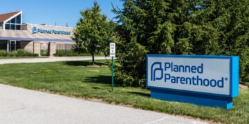 A Planned Parenthood sign sits outside of a facility in Indianapolis, Indiana, on July 4, 2017.